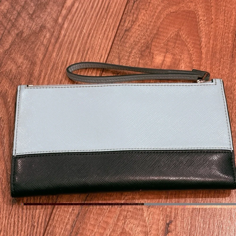 Kate Spade Spencer Continental Wristlet  Wallet Frosted‎ Spearmint Multi Blue